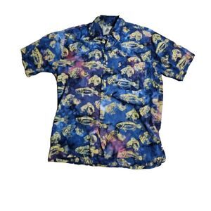 Men's FULTON STREET SHIRTWORKS Button Up Fishing Shirt Medium